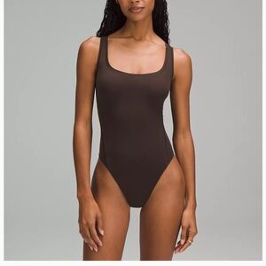 Wundermost Ultra-Soft Nulu Square-Neck Sleeveless Bodysuit in French Press